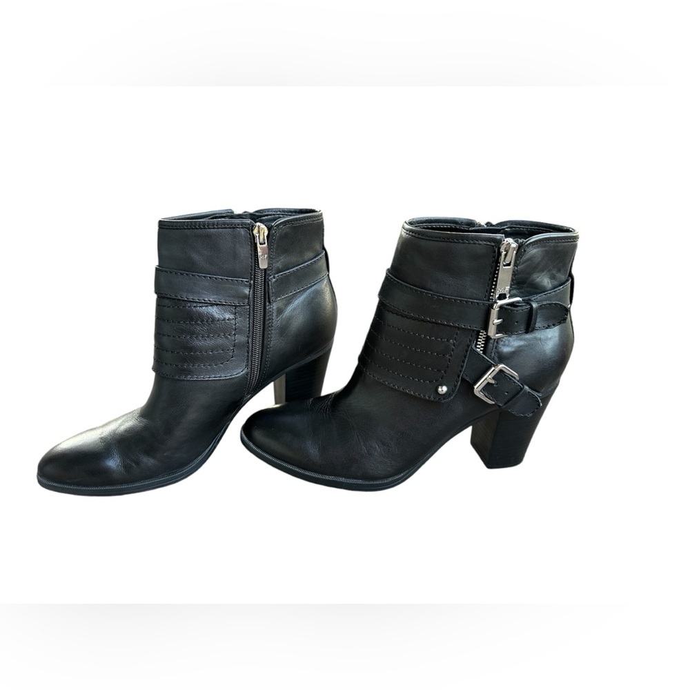 Mark Fisher Leather Buckle  Ankle  Boots Engine- Black Size 9M